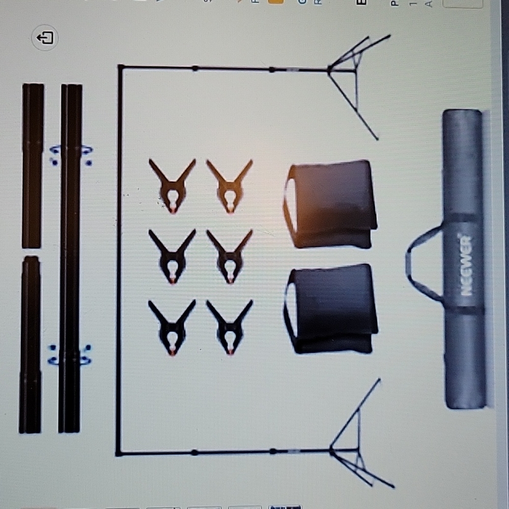 Neewer photo studio backdrop support system 10x7ft adjustable 2 carry bag New…